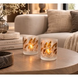 Trendy windlichten set-2 Straw 